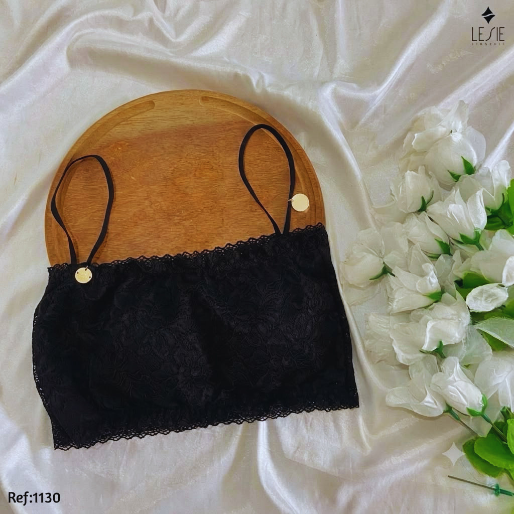 Top Delicadeza na cor Preto